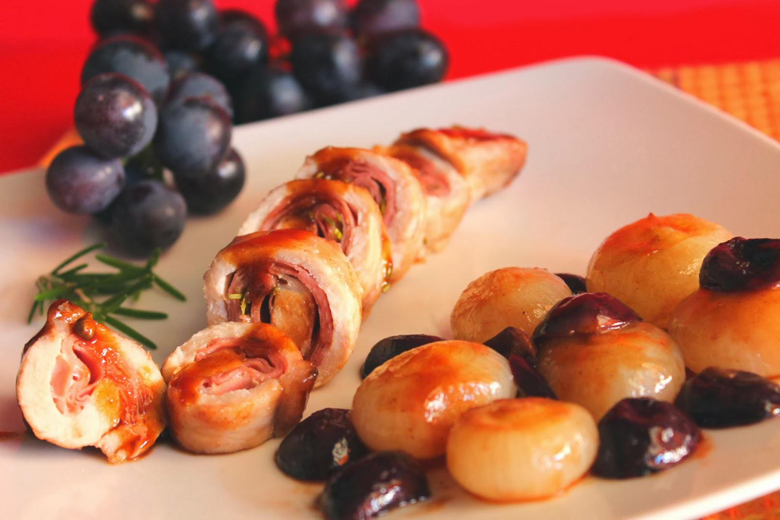 Involtini di maiale e mortadella all’ uva -VinoStevenGY