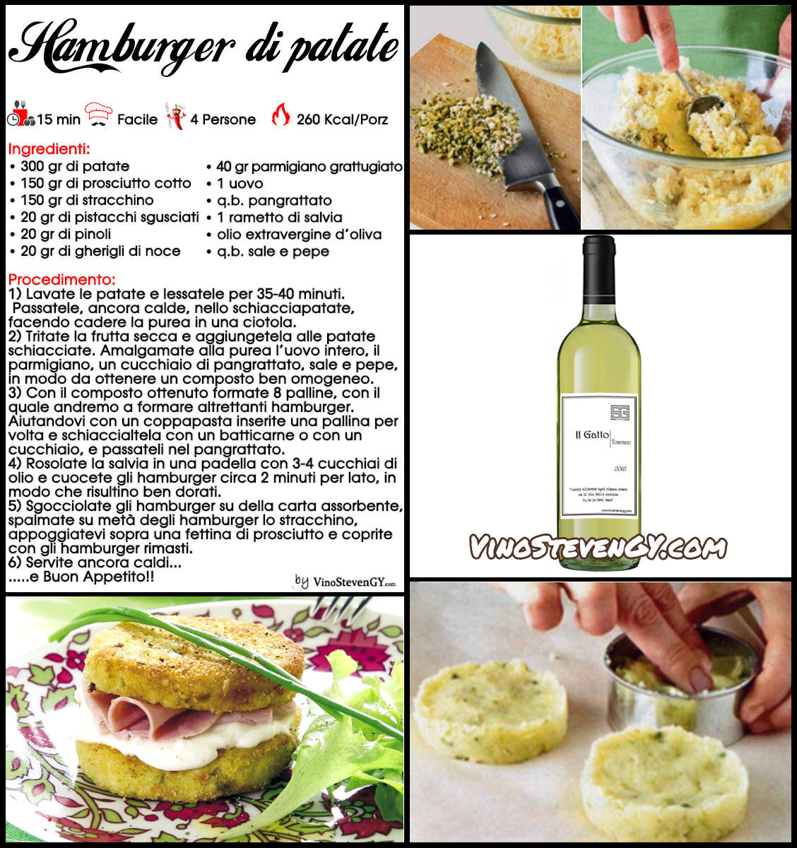 Hamburger di patate farcito con prosciutto cotto e stracchino -fotoricetta- rostivendolo-stevengy