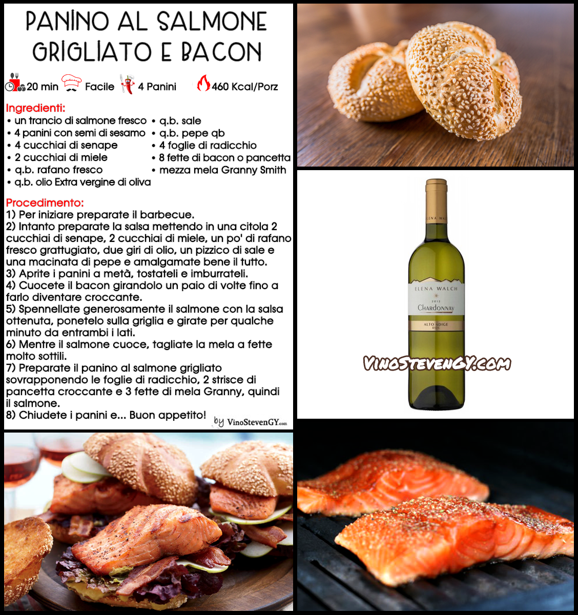 Panino al salmone gratinato sulla griglia - Fotoricetta - Rostivendolo - StevenGY