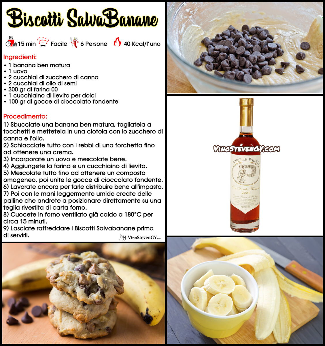 Fotoricetta Biscotti SalvaBanane - Biscotti banana e cioccolato, senza burro - il Rostivendolo - StevenGY