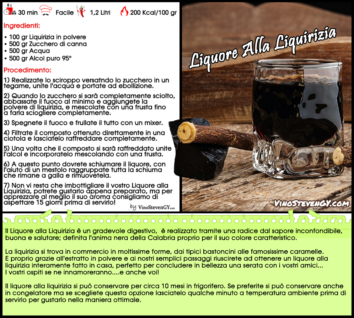 Liquore alla Liquirizia - Anima Nera - ricetta Il Rostivendolo - StevenGY