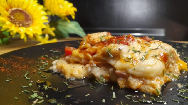 Ricetta pasticcio del rosti con macinato di vitello, parmigiano, mozzarella, prosciutto