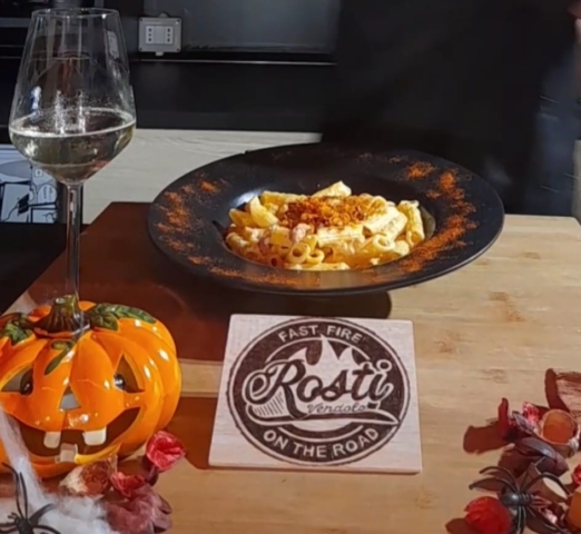 Ricetta pasta halloween, zucca, pancetta