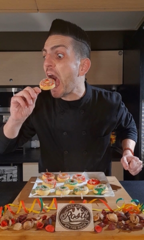 Ricetta carnevale Ciambelline Arlecchino - Rostivendolo street food e Catering Pisa Toscana