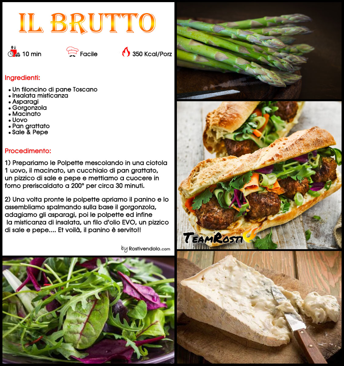 Ricetta del Panino Il Brutto - Rostivendolo Street Food & Catering